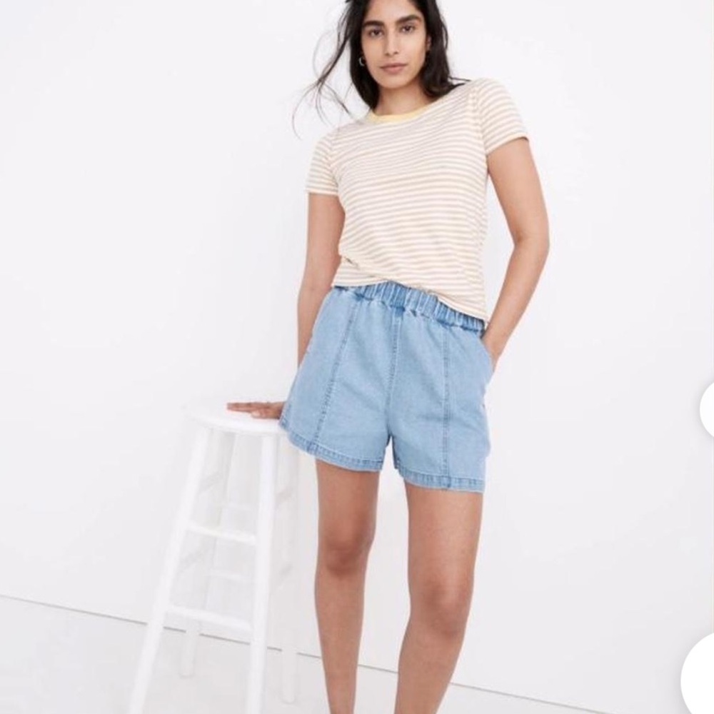 Madewell 100% Cotton Paper bag Pull on Shorts